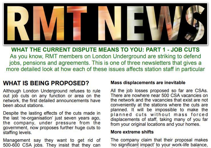 RMT Stations & Revenue News what the dispute means to you RMT